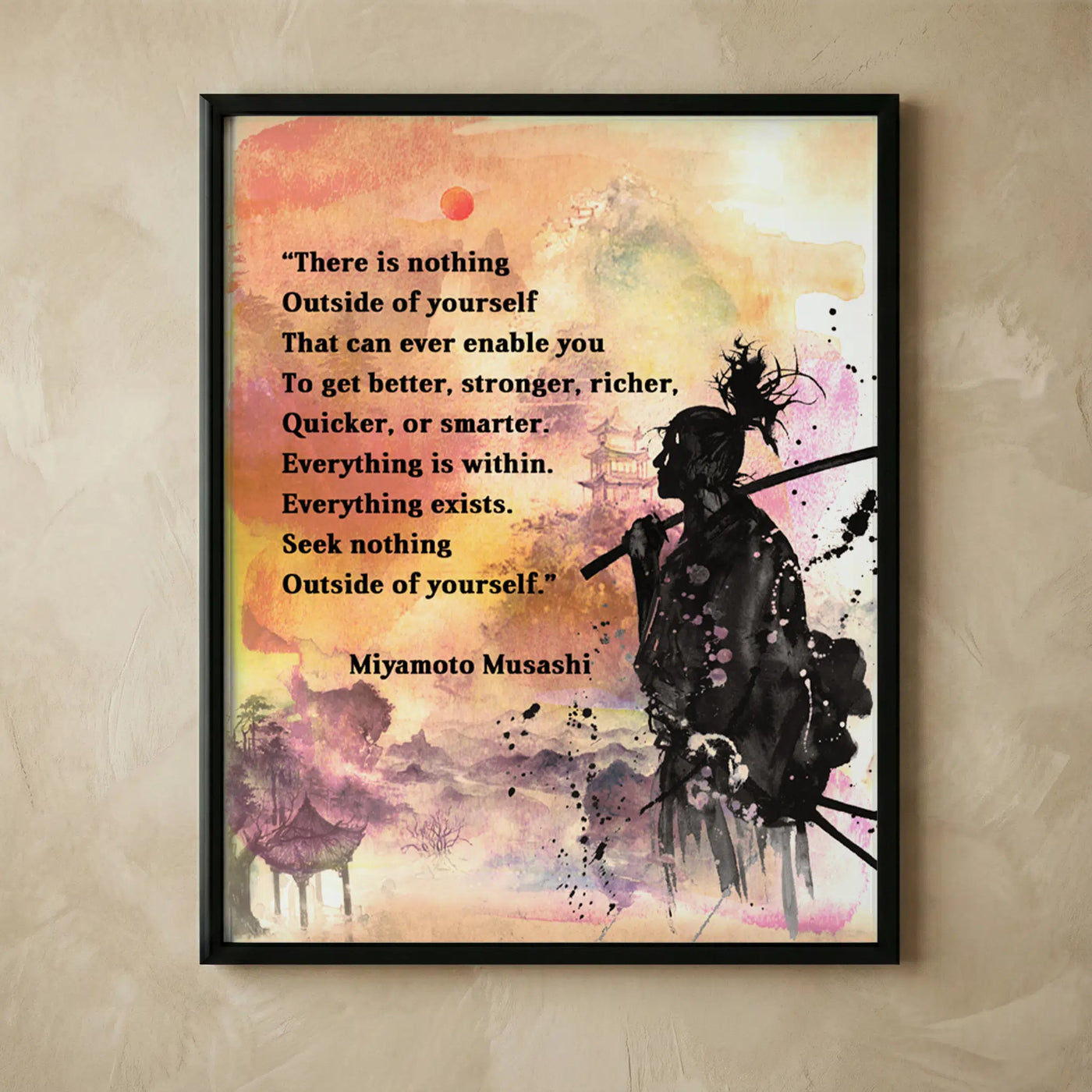 Miyamoto Susashi Japanese soldier wall art