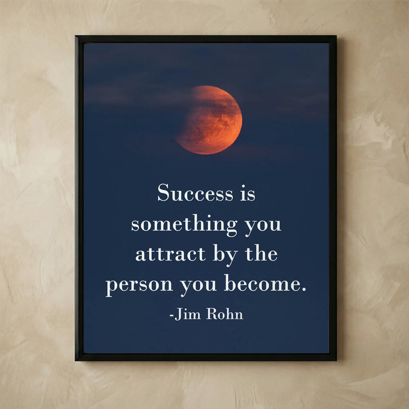Jim Rohn motivational sunset wall art print