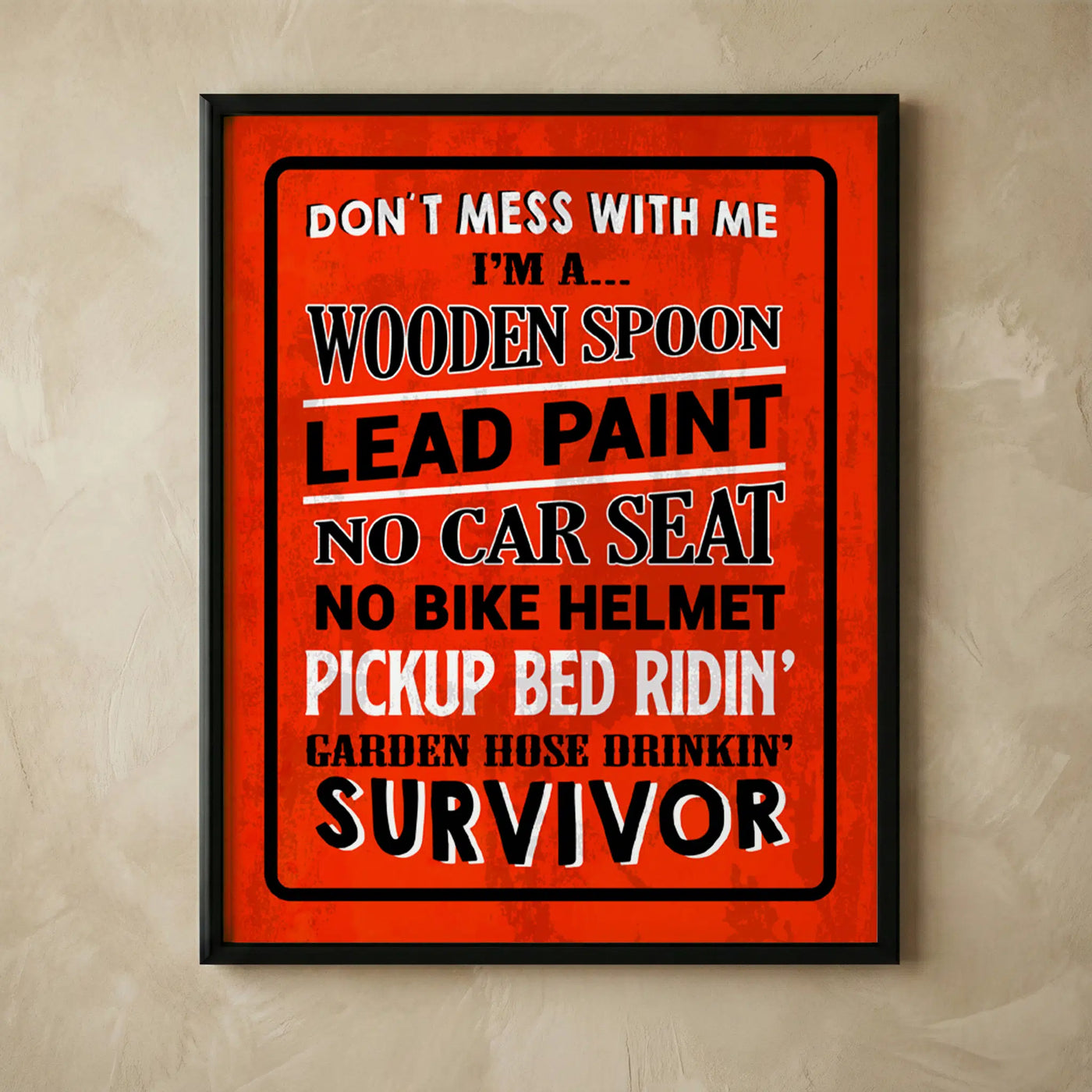 Sarcastic typography wall art print 8x10