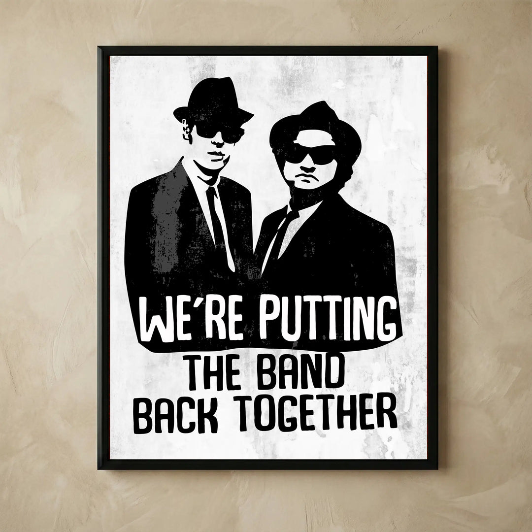 Blues Brothers silhouette vintage SNL poster