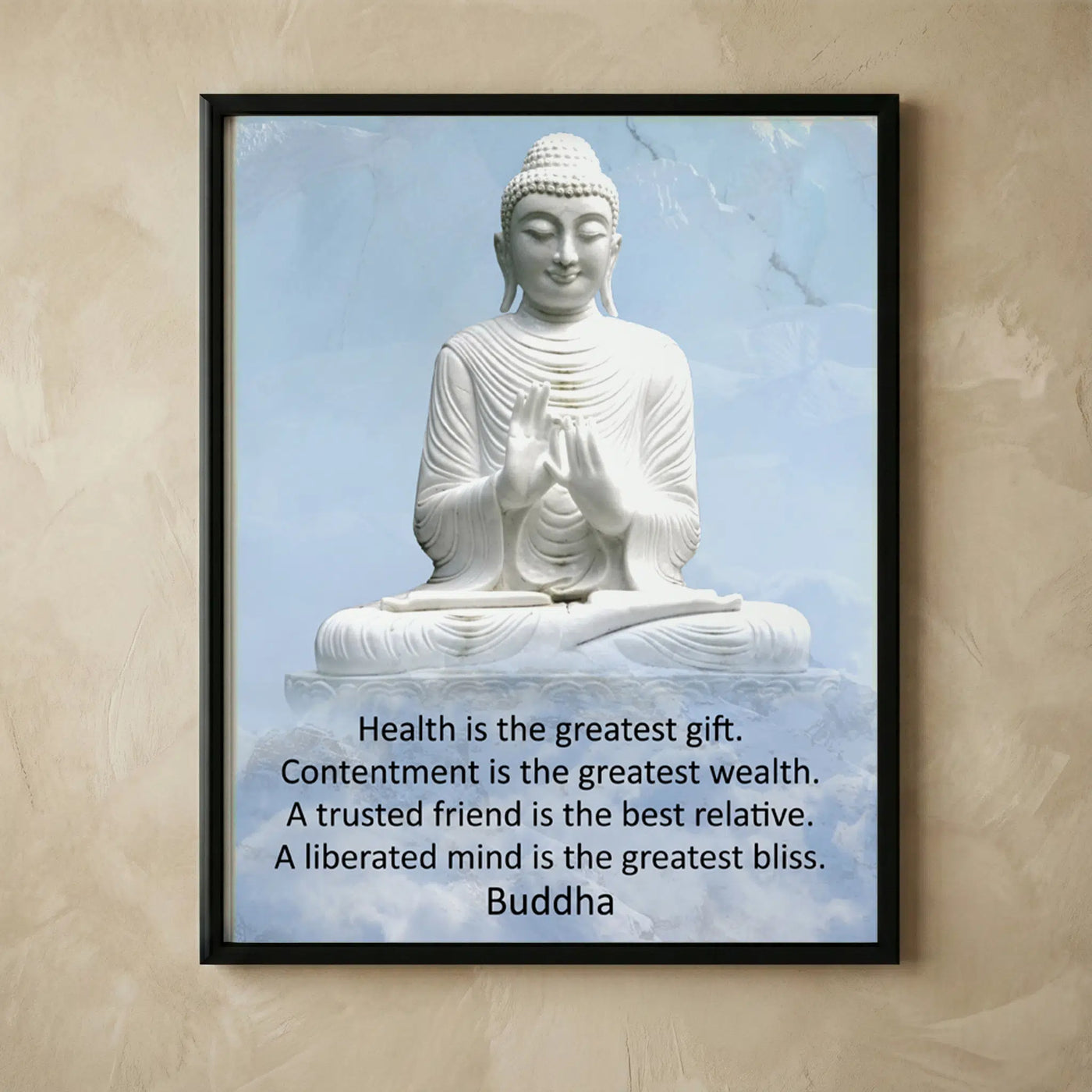 Buddha health inspirational wall art 8x10