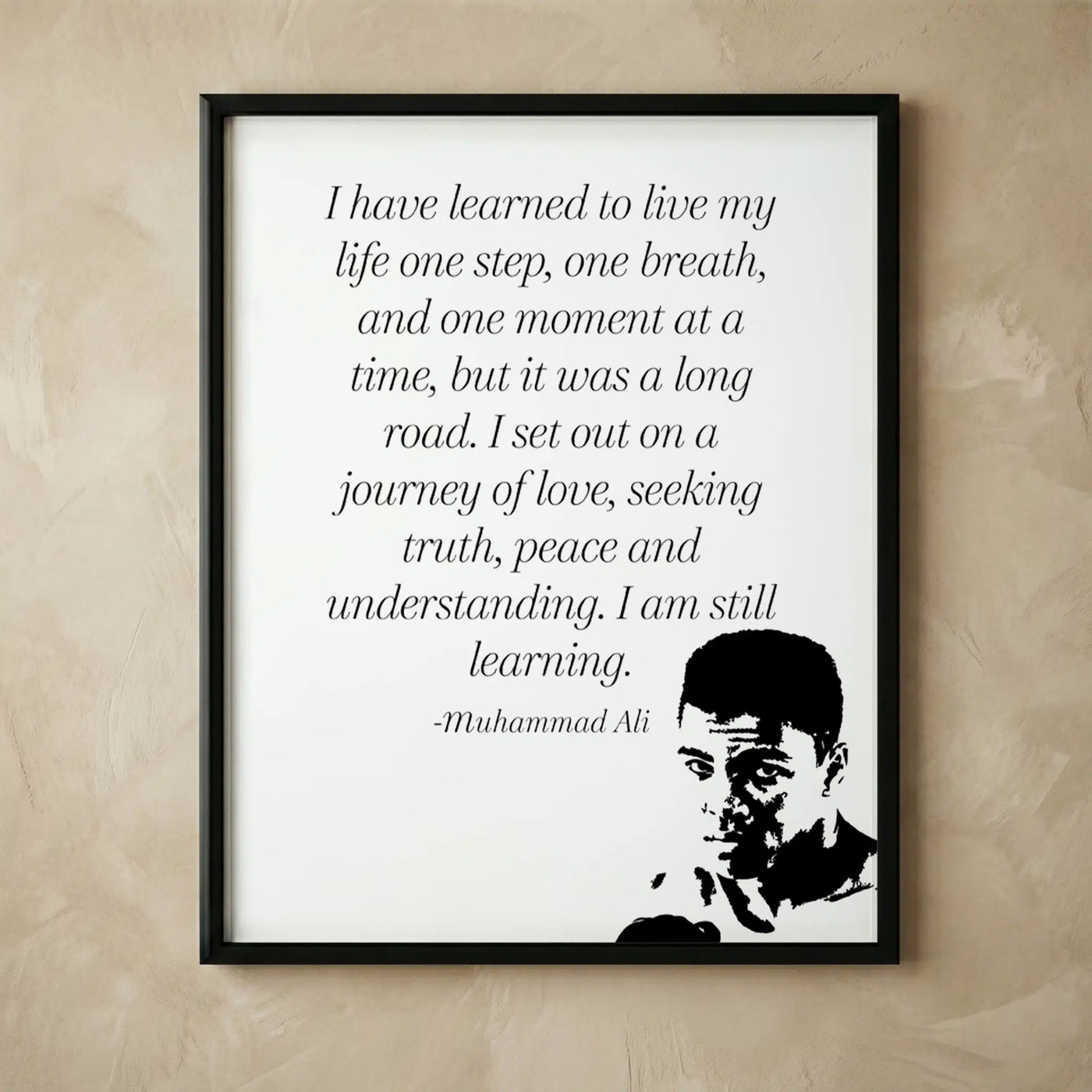 Muhammad Ali vintage boxing inspirational print