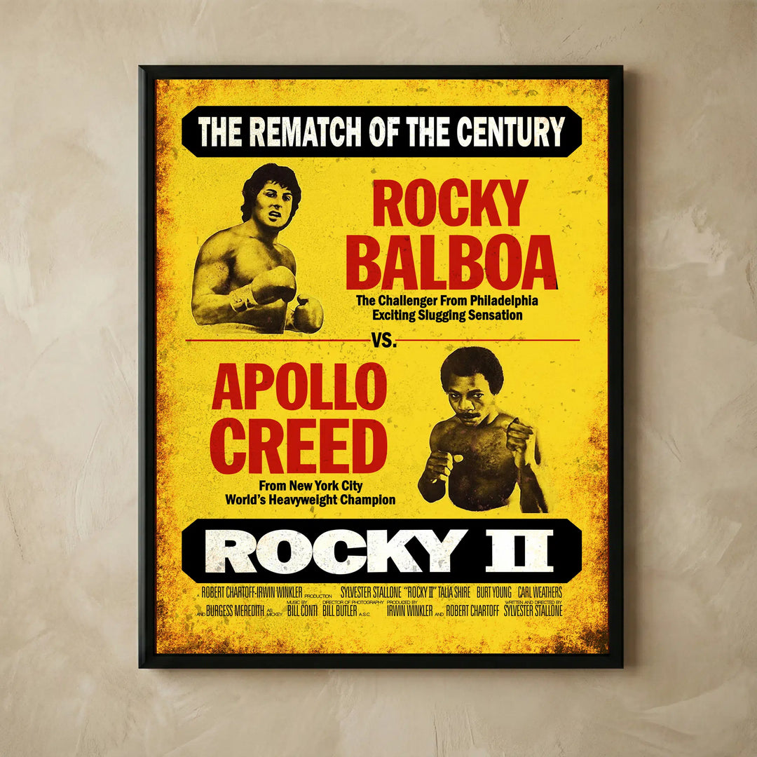 Vintage boxing fight scene wall art print