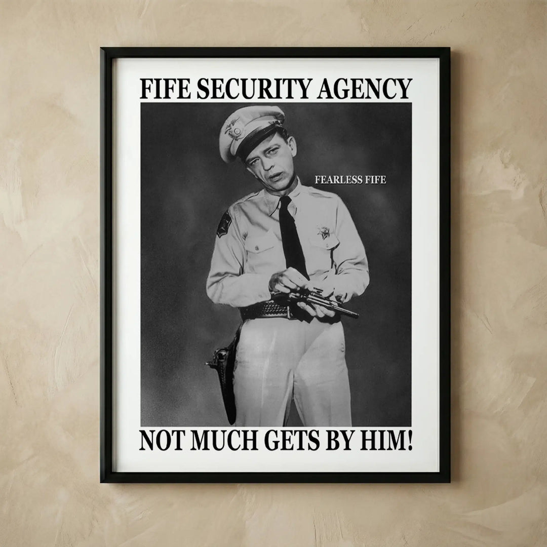 Vintage TV Fife Security Agency print