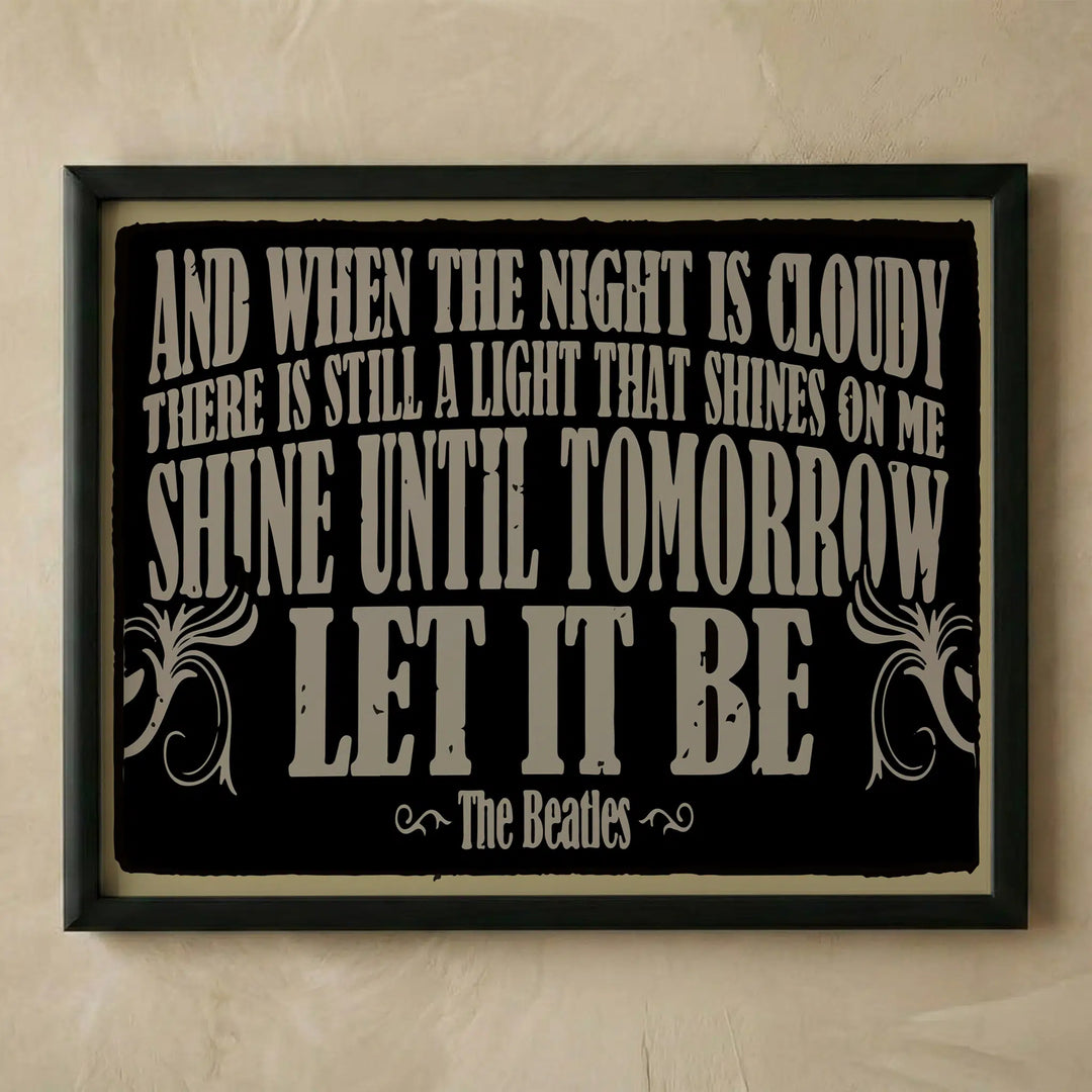70s song lyric vintage music wall art print