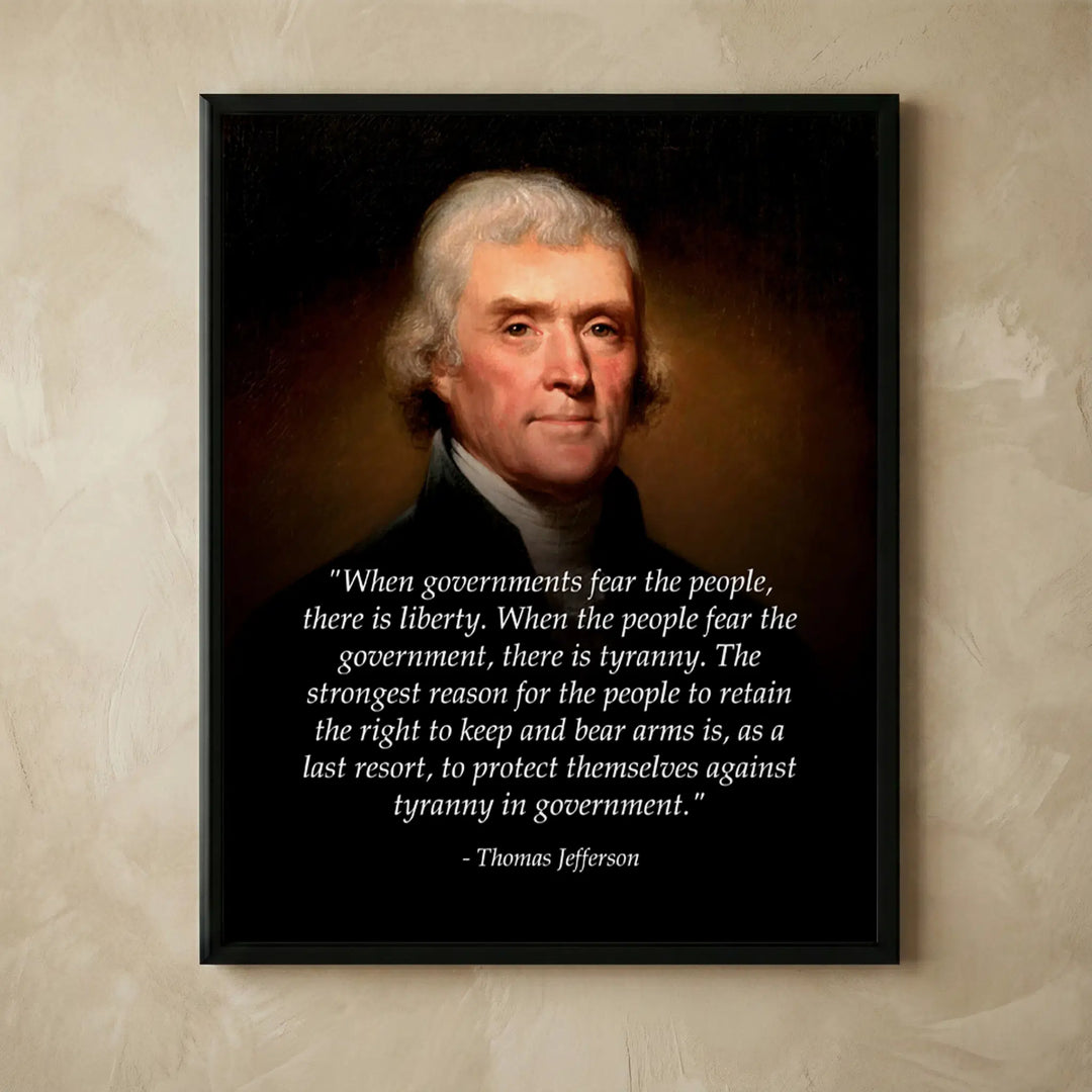 Thomas Jefferson patriotic inspirational wall art