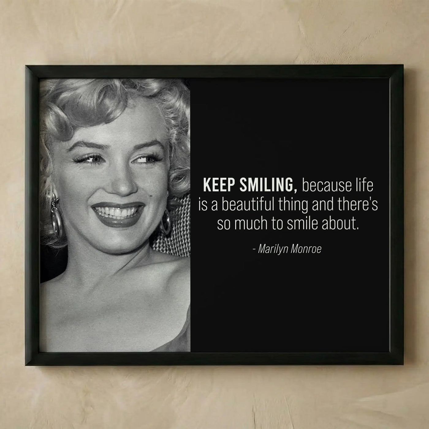 Inspirational Marilyn Monroe quote wall art print