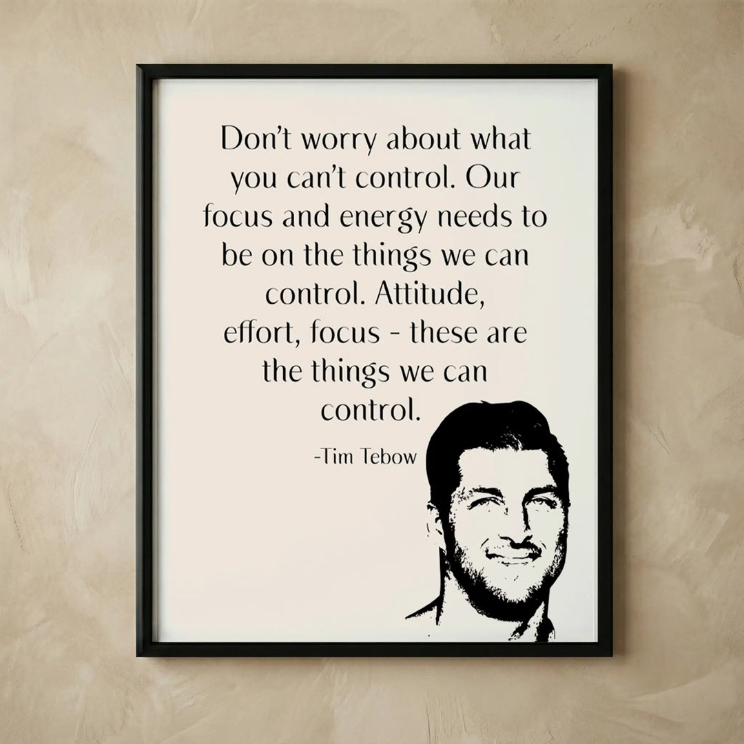 Tim Tebow motivational Christian wall art