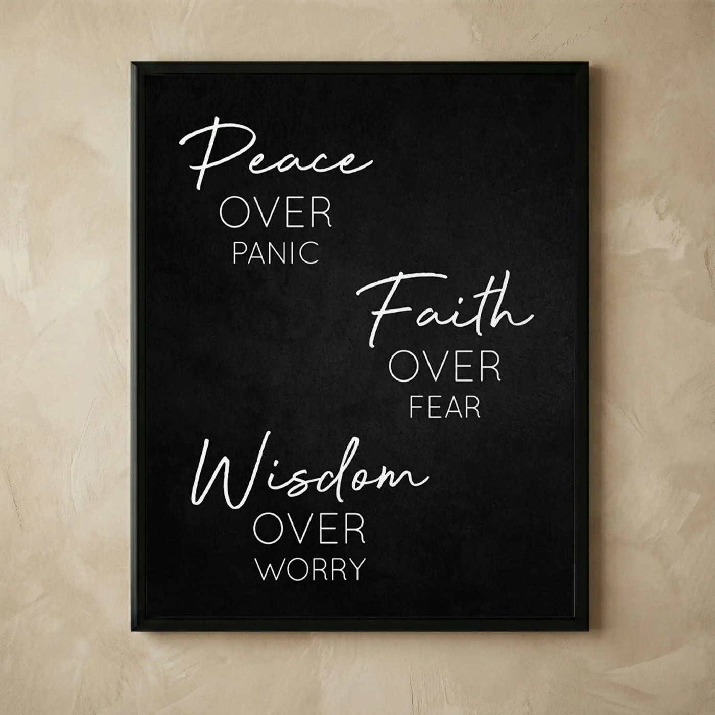 Christian spiritual peace faith wisdom wall art