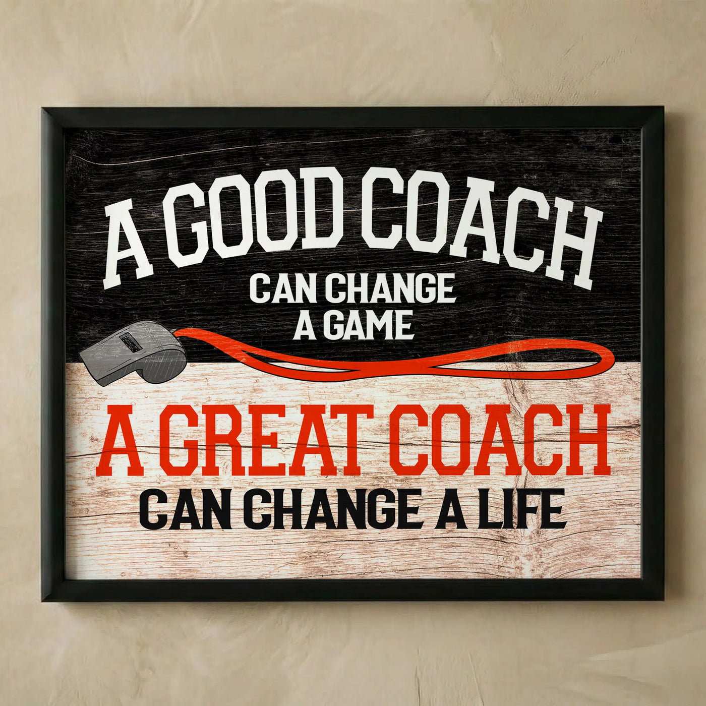 Coach motivational wall decor print
