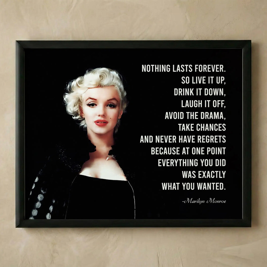 Vintage glam inspirational quote wall art print