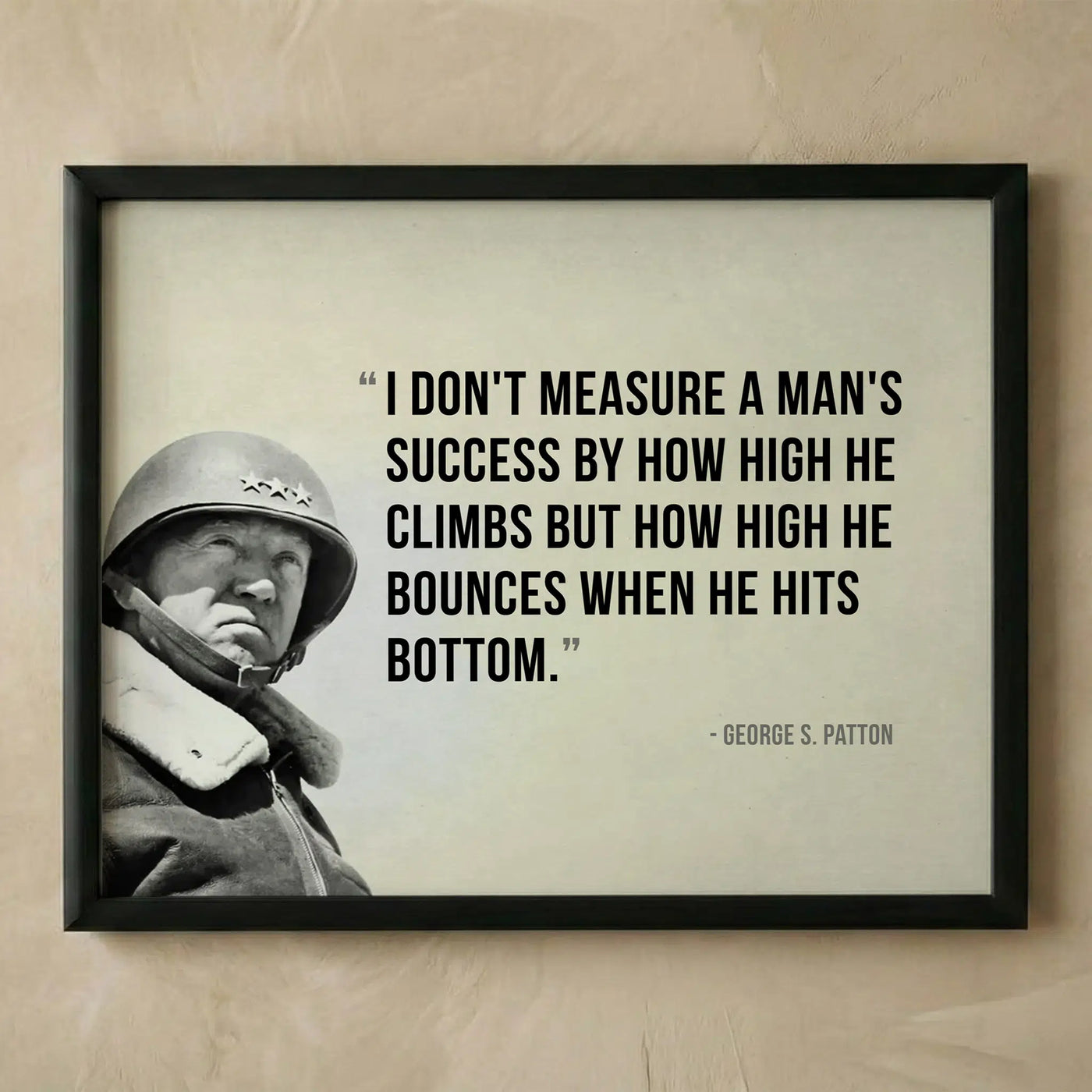 George Patton patriotic motivational wall art print