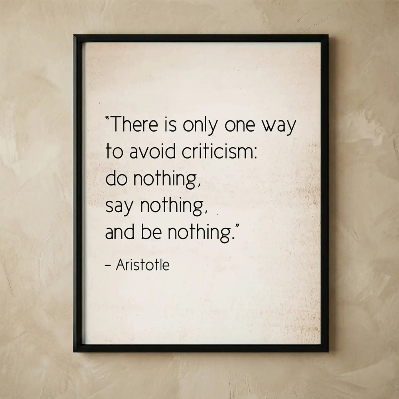 Aristotle motivational quote vintage print