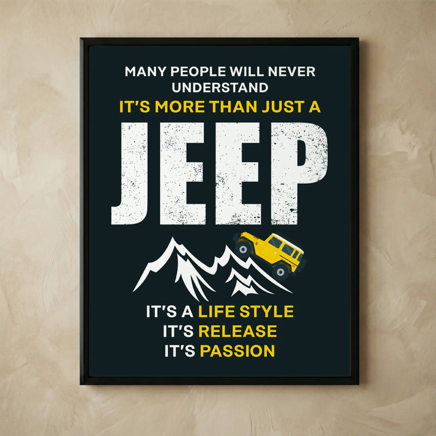 Rustic off road mountain wall art print