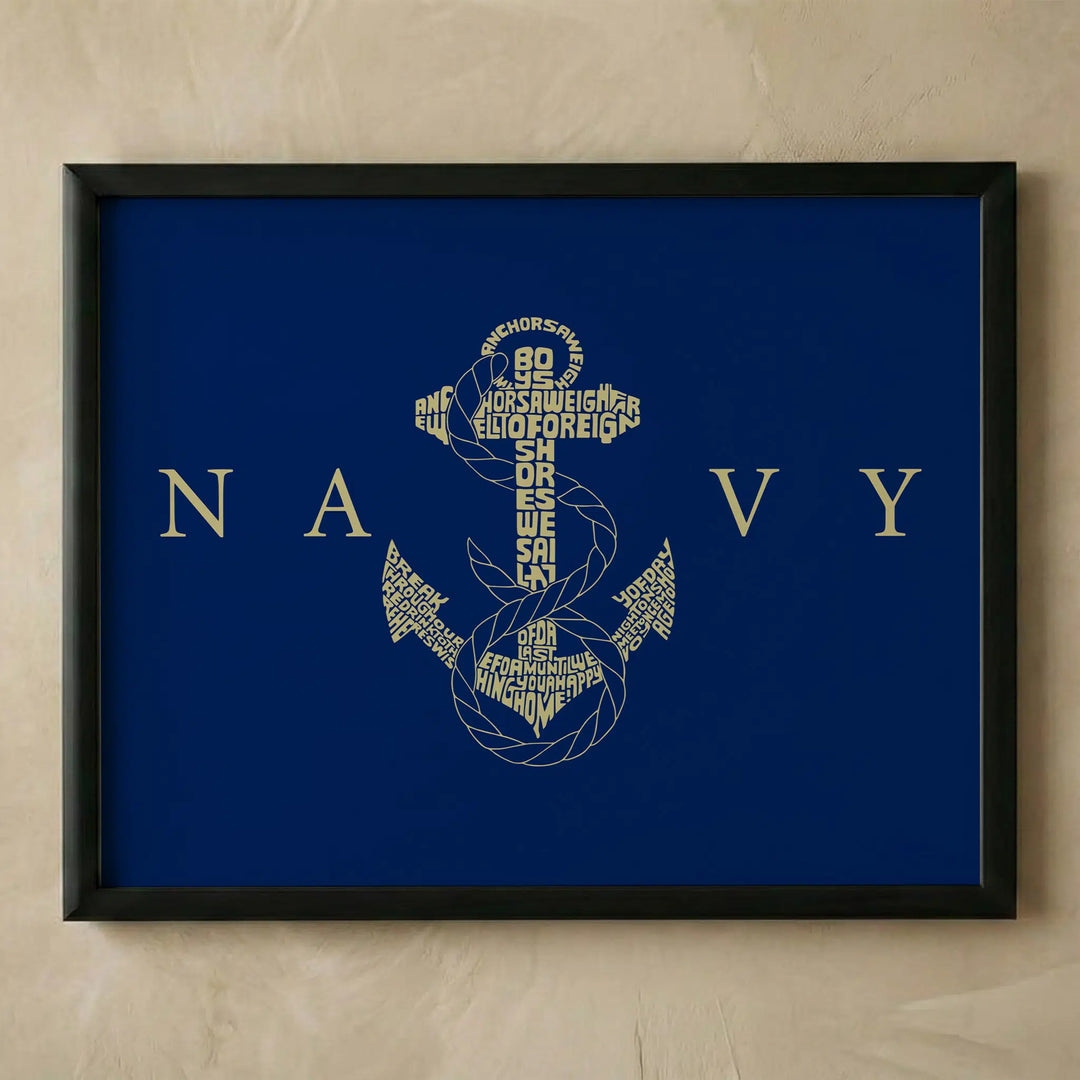 Navy SEALs anchor military wall art print