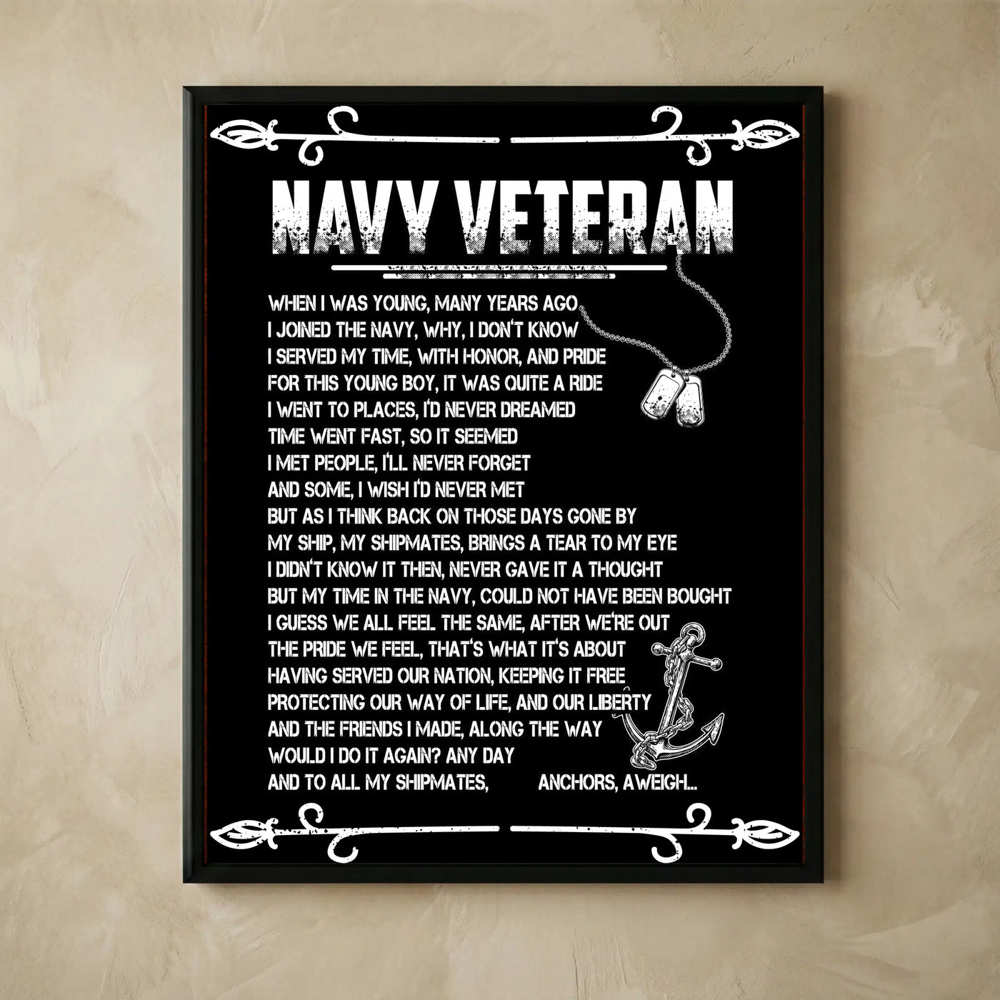 US Navy patriotic wall art poster
