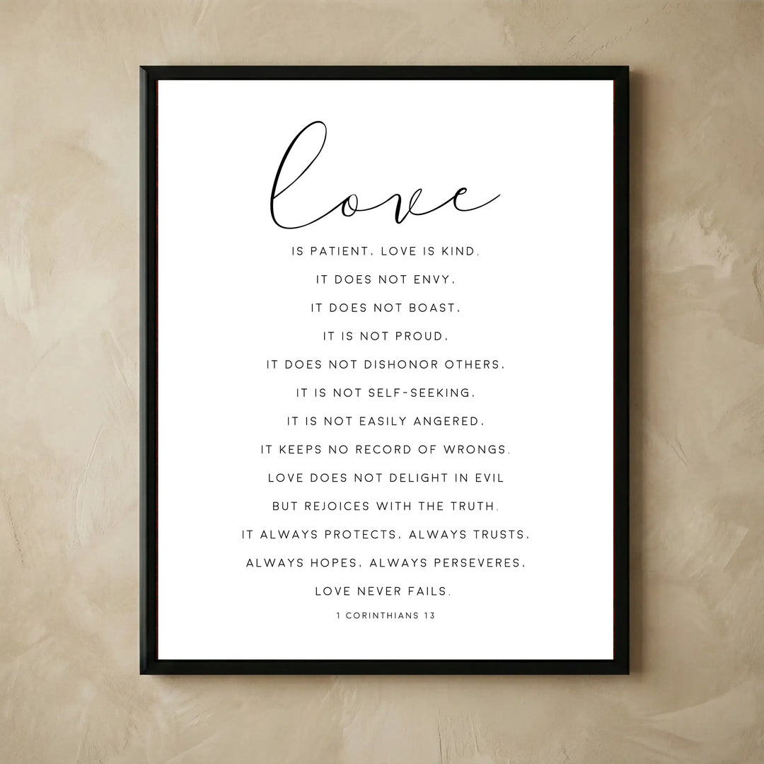 Love Is Patient Christian Wall Art Print