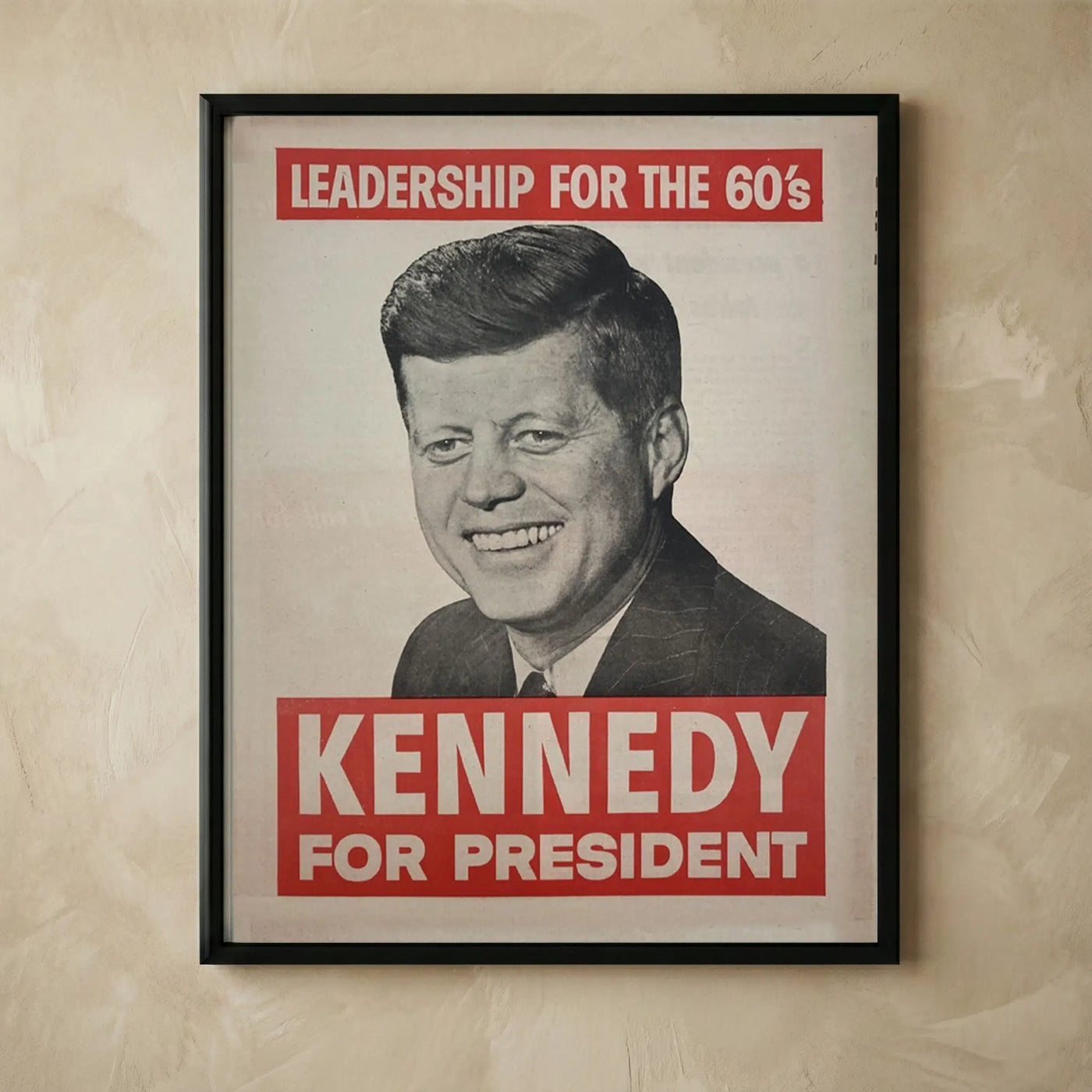 Leadership for the 60's JFK patriotic poster