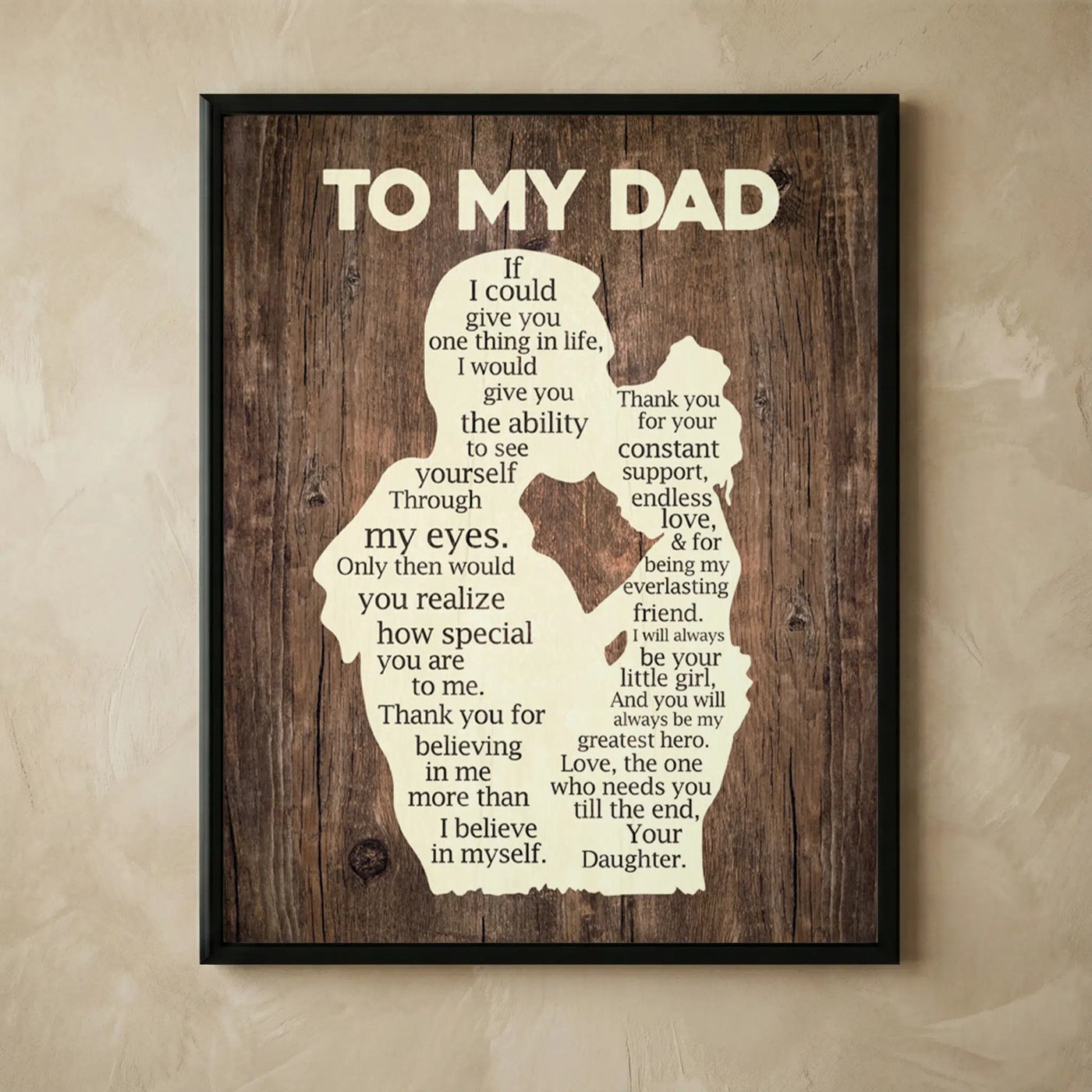 Inspirational Father's Day quotes wall art print