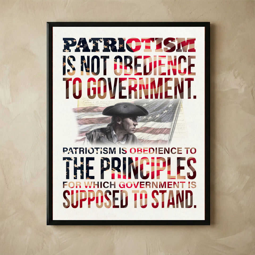 Patriotic American flag motivational wall art