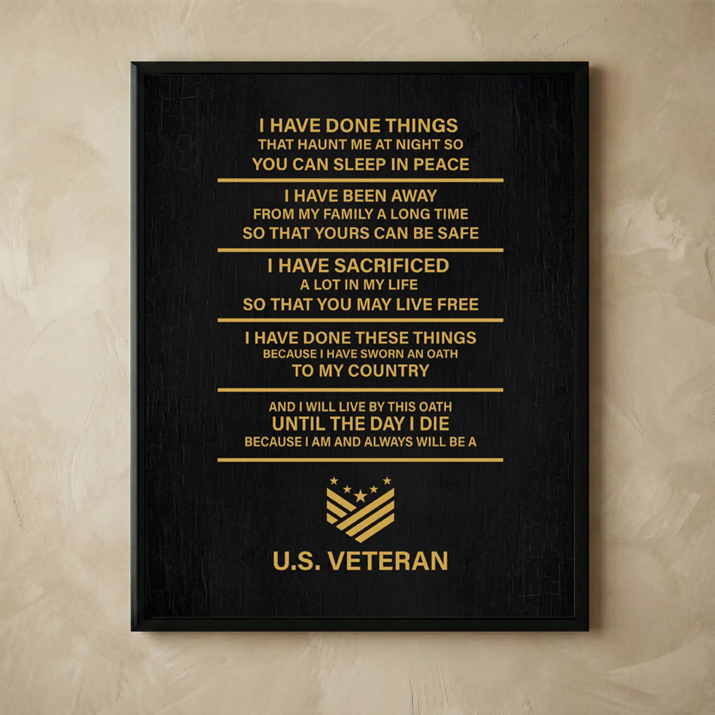 US veteran patriotic American flag wall art
