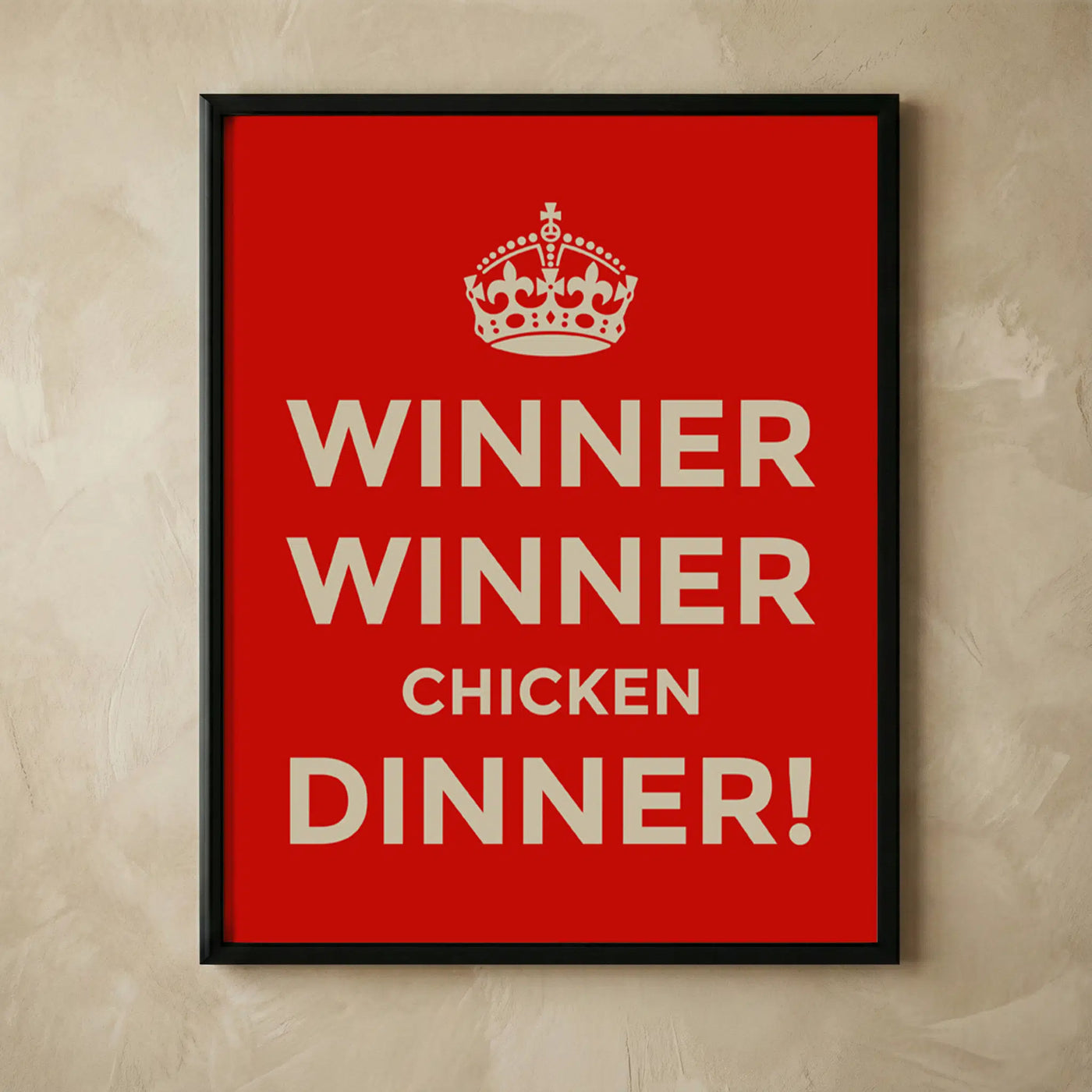 Winner Chicken Dinner funny kitchen wall art