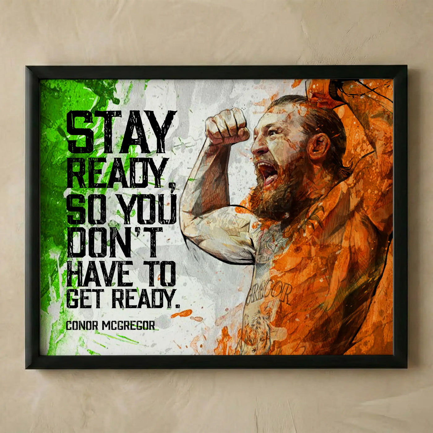 Conor McGregor inspirational mma wall art print
