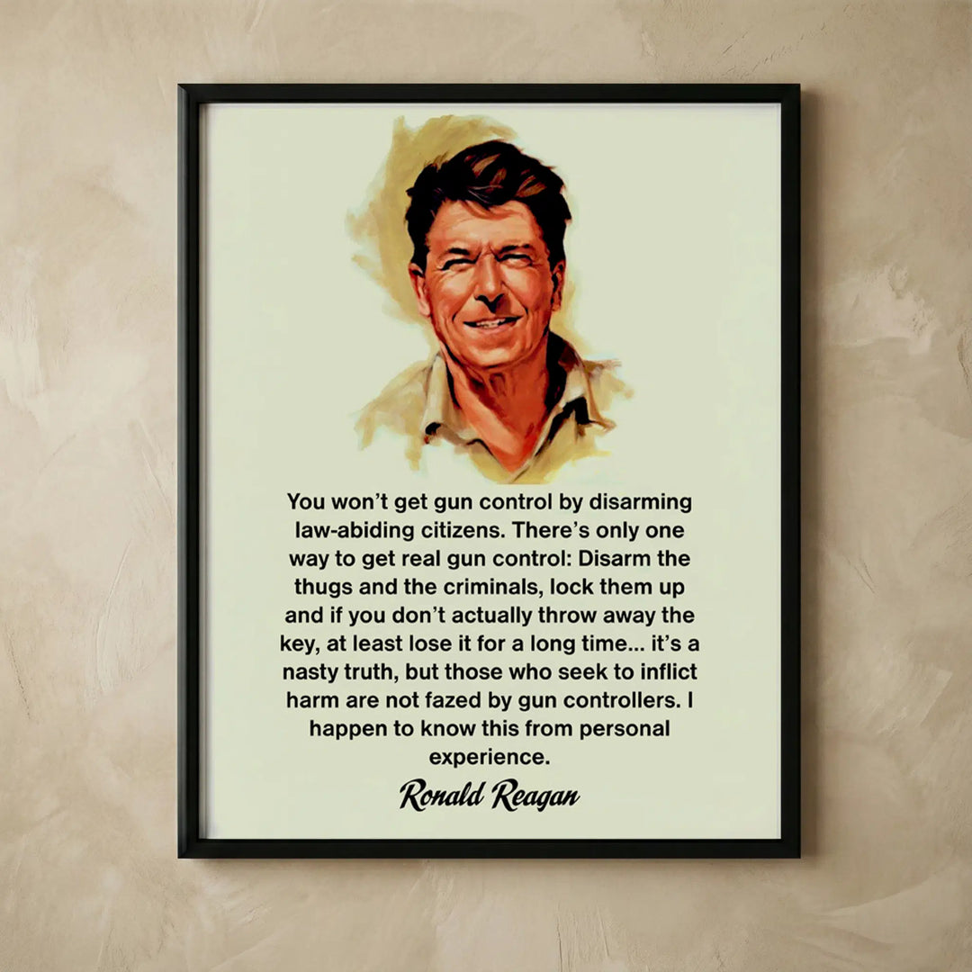 Patriotic Ronald Reagan inspirational wall art print