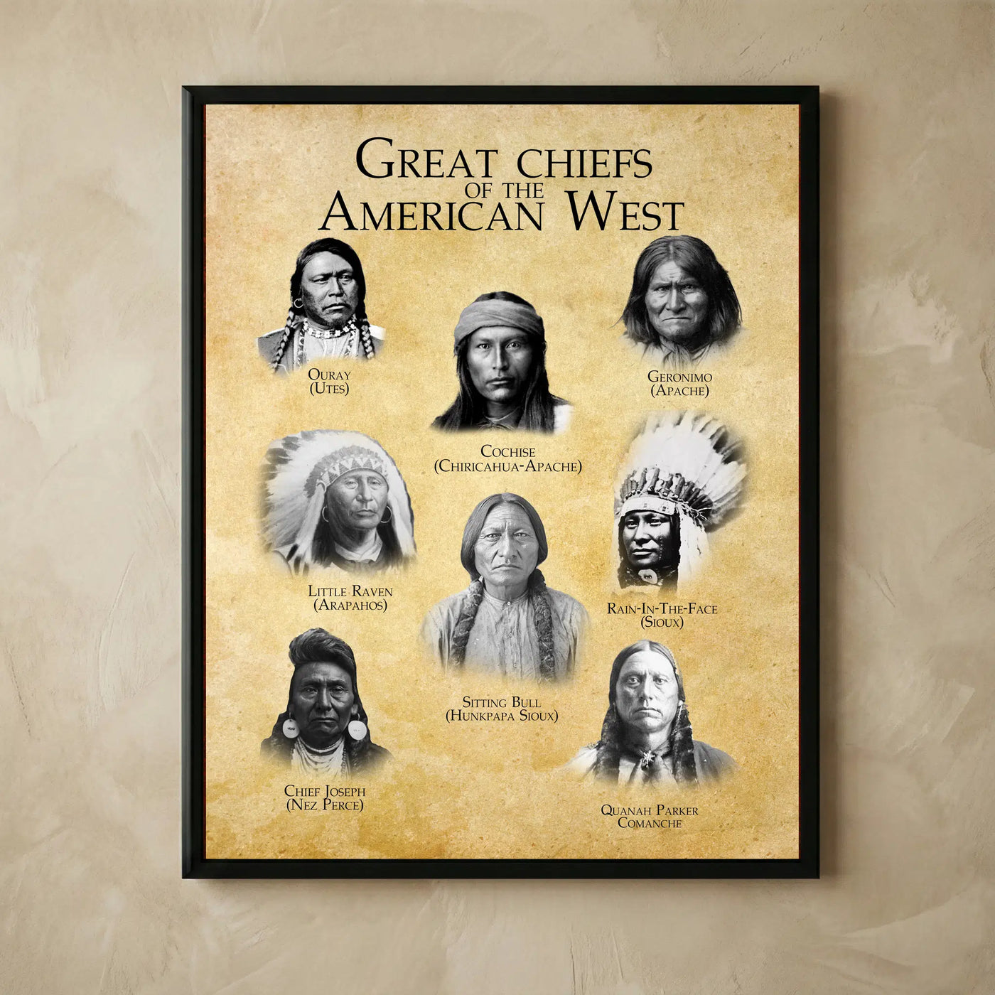 Native American Indian Chief portrait wall art