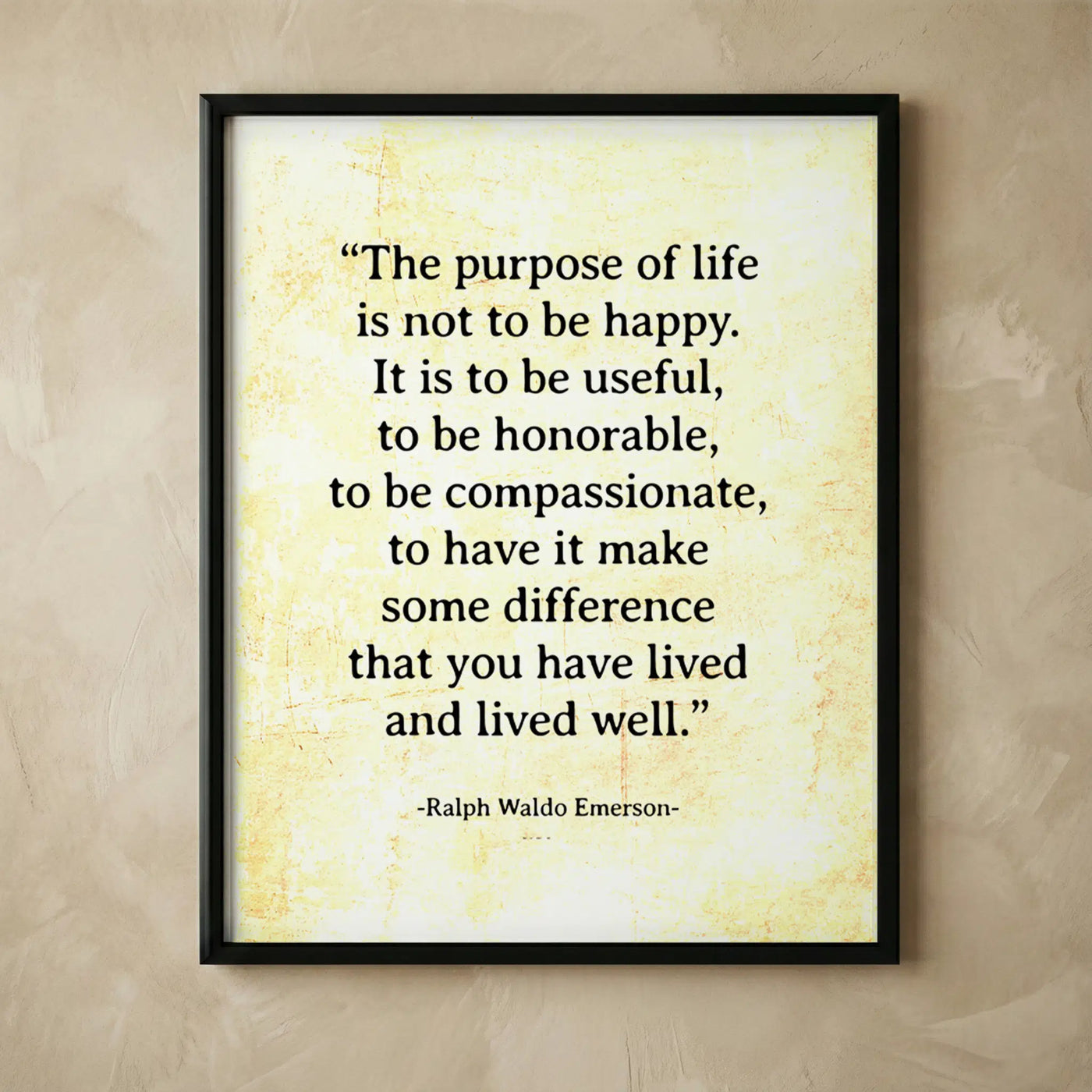 Ralph Waldo Emerson inspirational parchment print