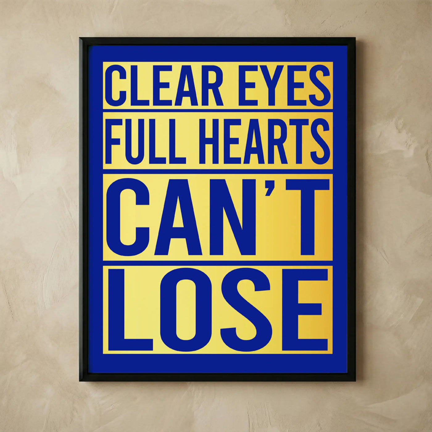 Clear Eyes football motivational wall art print