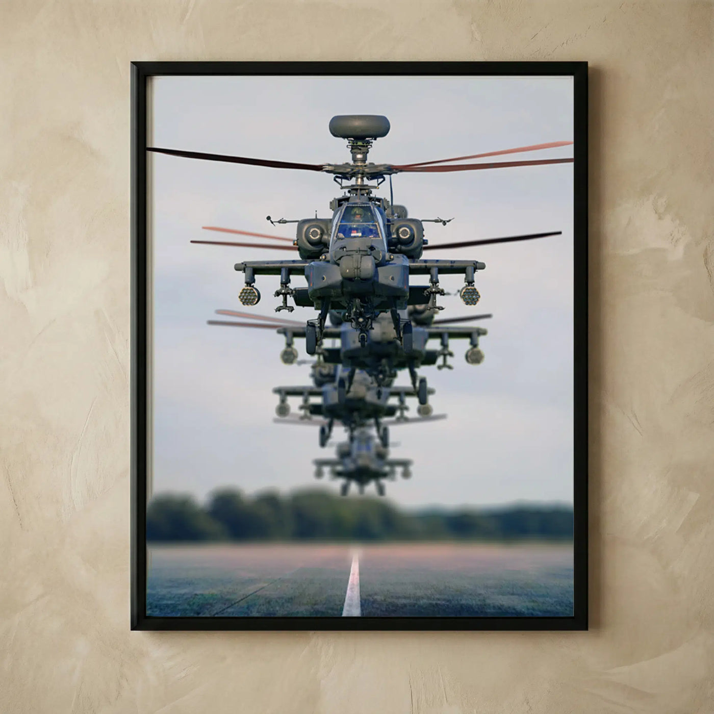 Apache Helicopters military aviation wall art