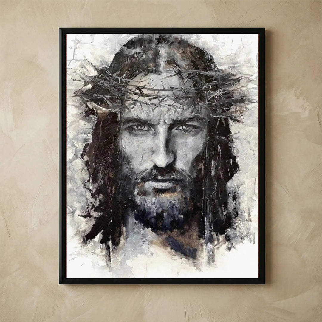 Jesus Christ face spiritual wall art print