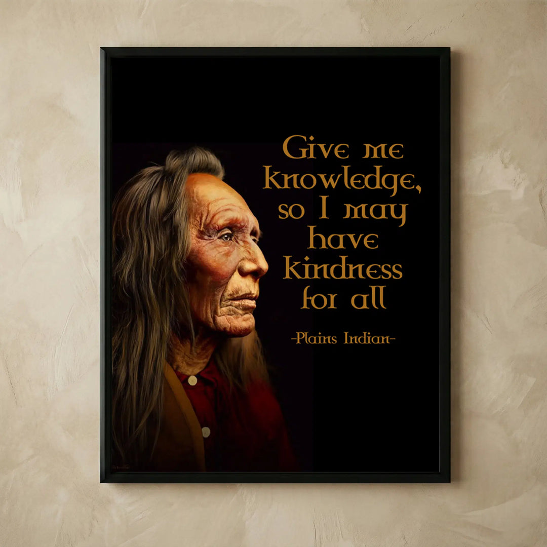 Native American wisdom inspirational wall art