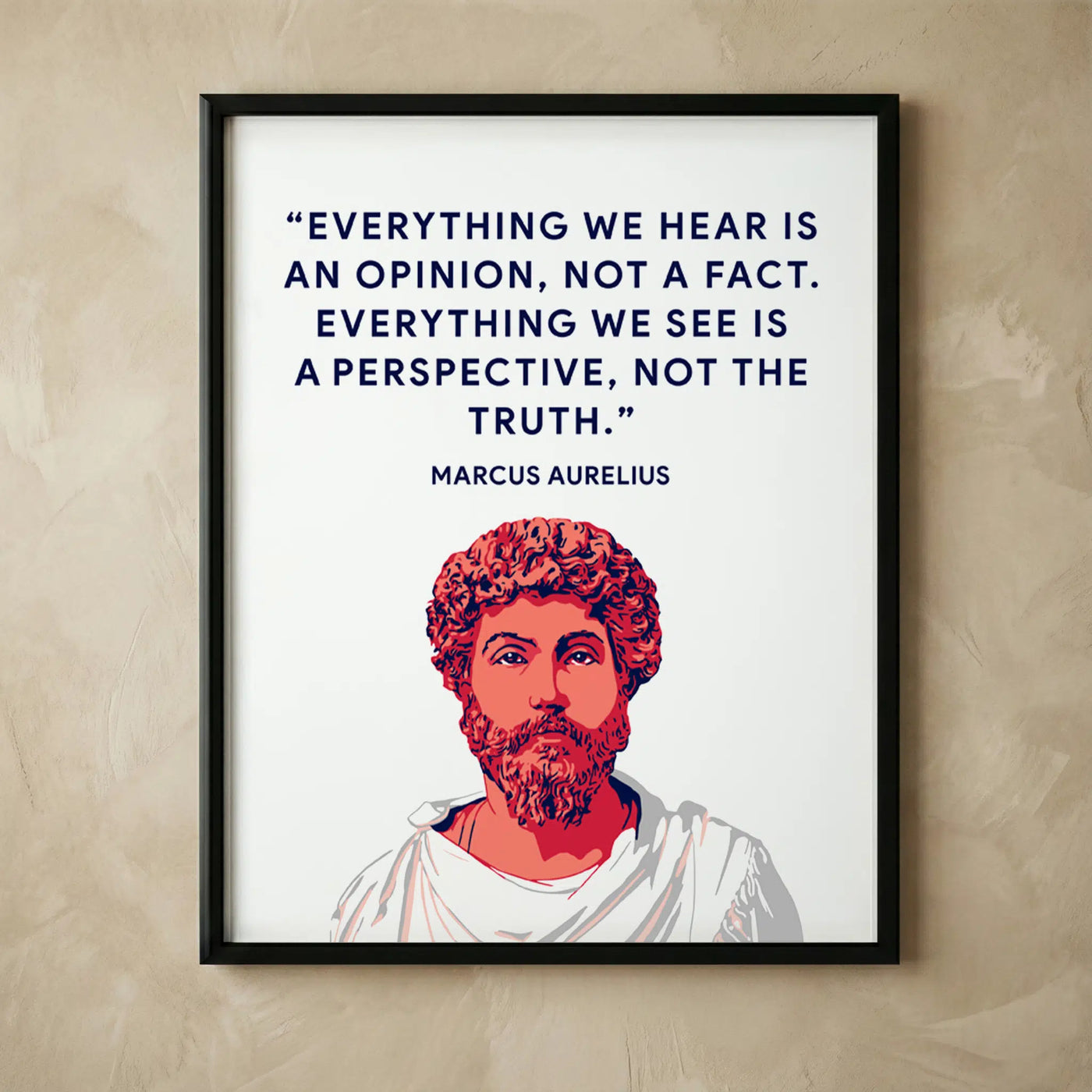 Marcus Aurelius inspirational quote wall art