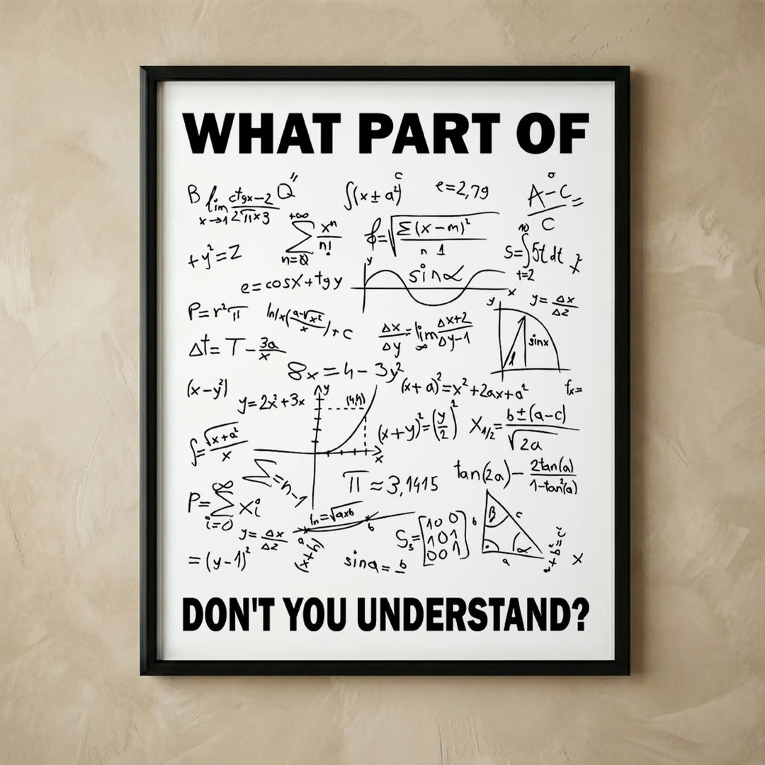 Funny classroom math wall art print