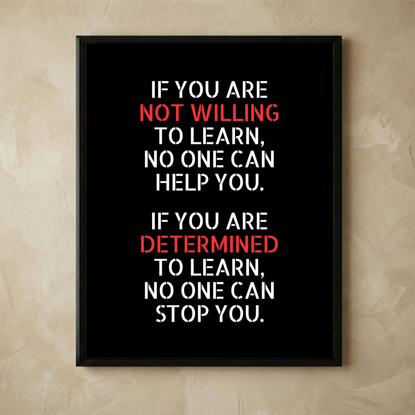 Inspirational positive quote wall art print