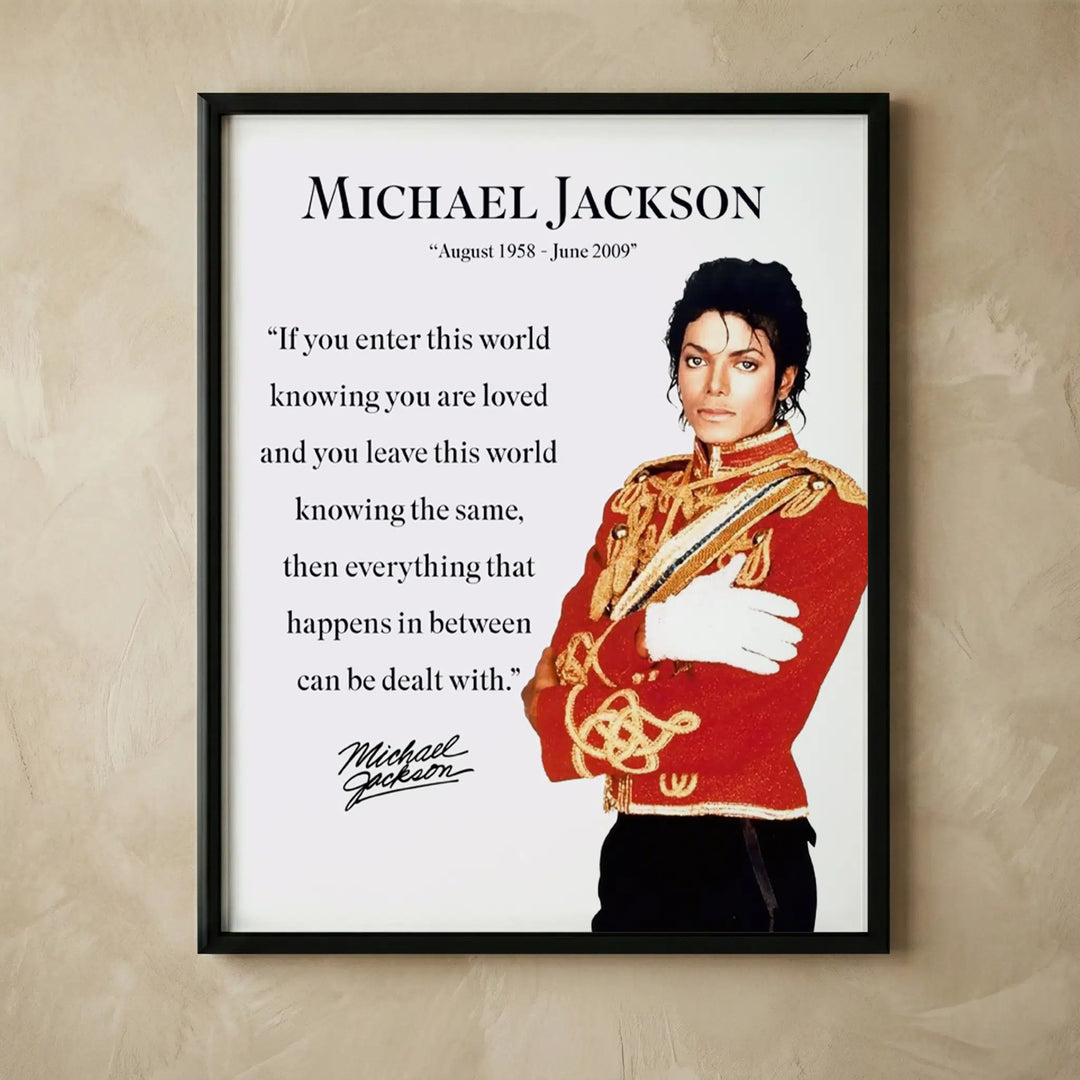 Timeless pop culture music quote wall art