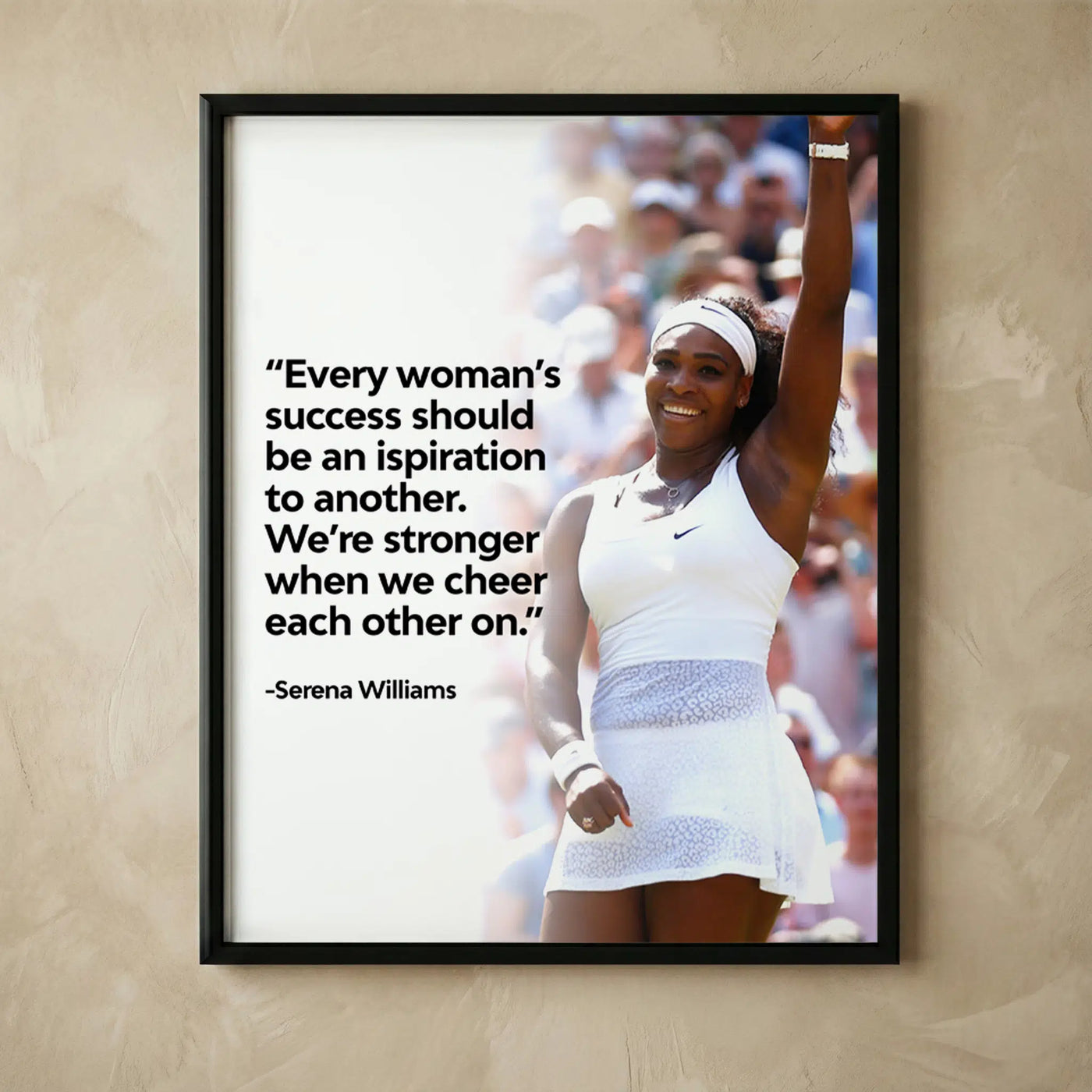 Serena Williams inspirational tennis quote print