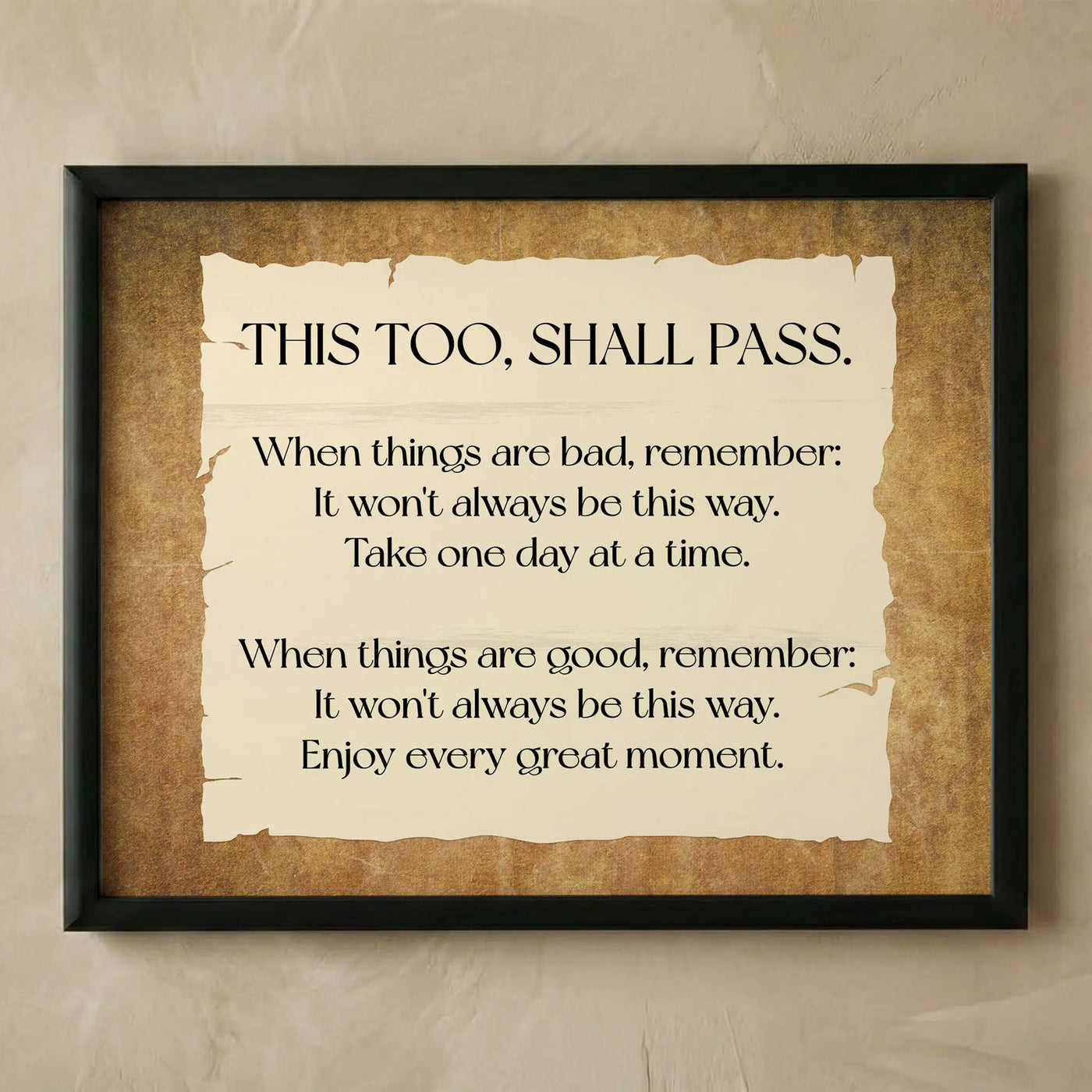 This Too Shall Pass vintage wall art print
