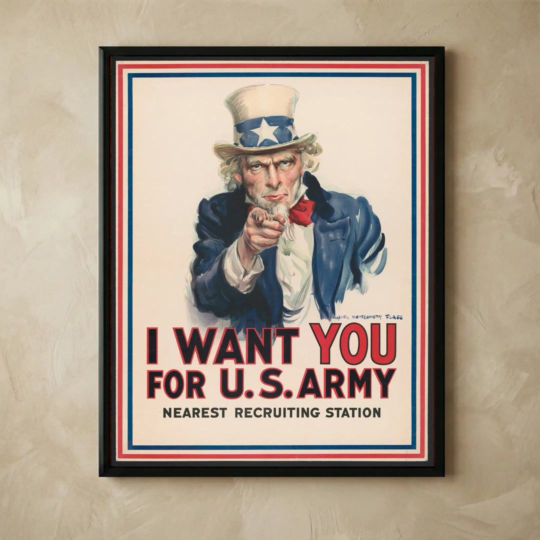 Uncle Sam I Want You vintage military print