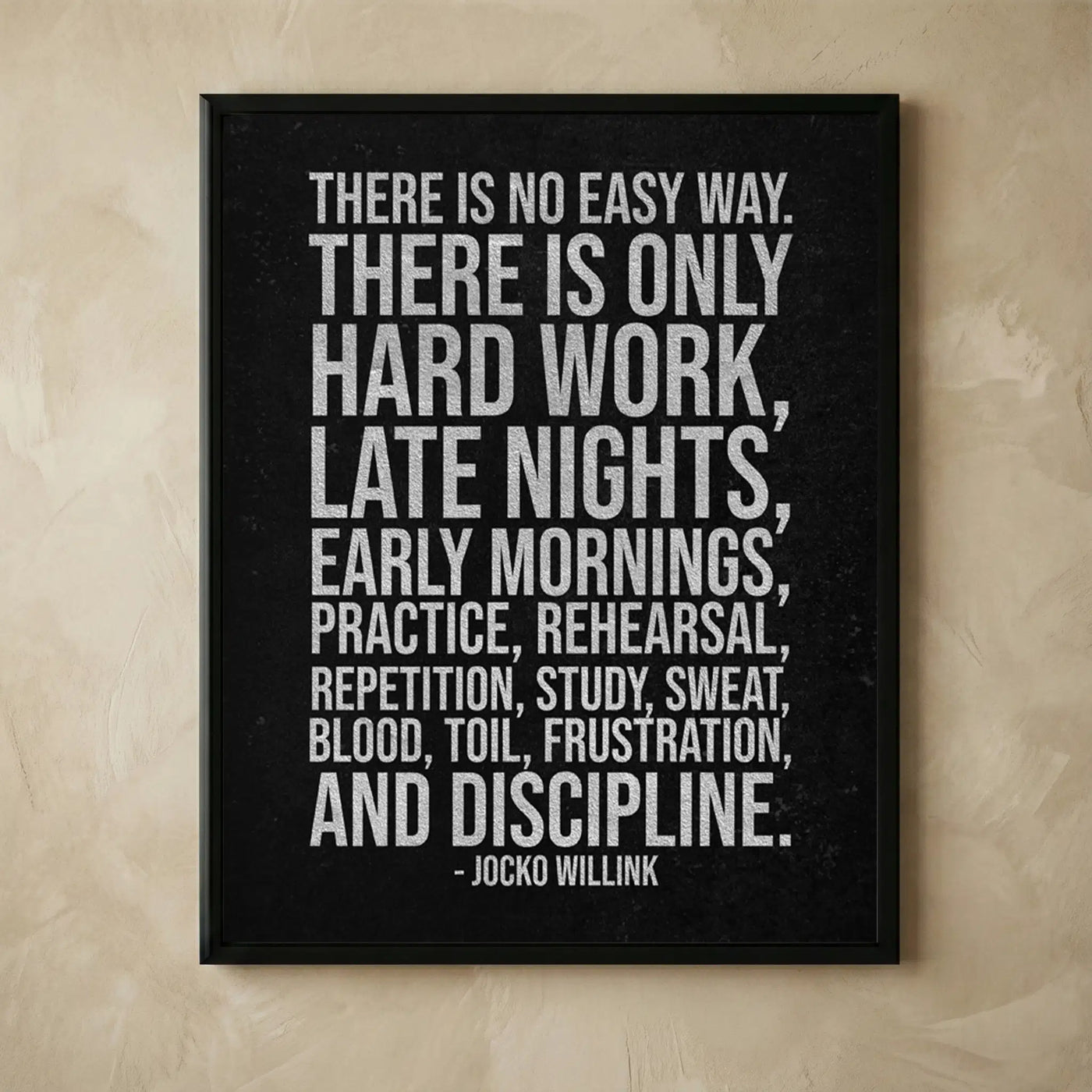 Jocko Willink motivational quote wall art