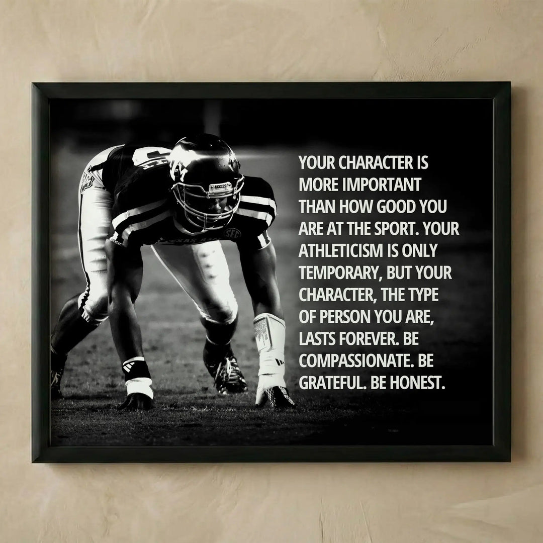 Inspirational football motivational wall print