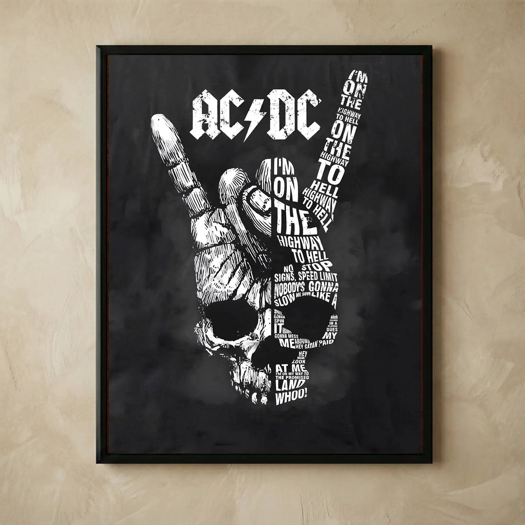 AC/DC Highway To Hell rock band poster print