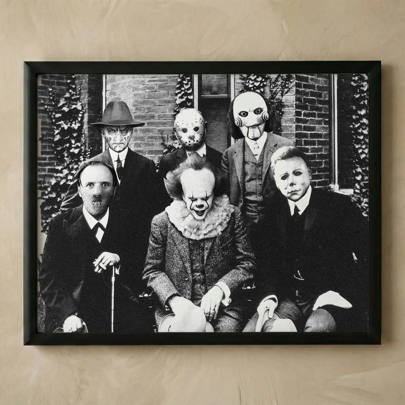 Halloween horror movie villains wall art