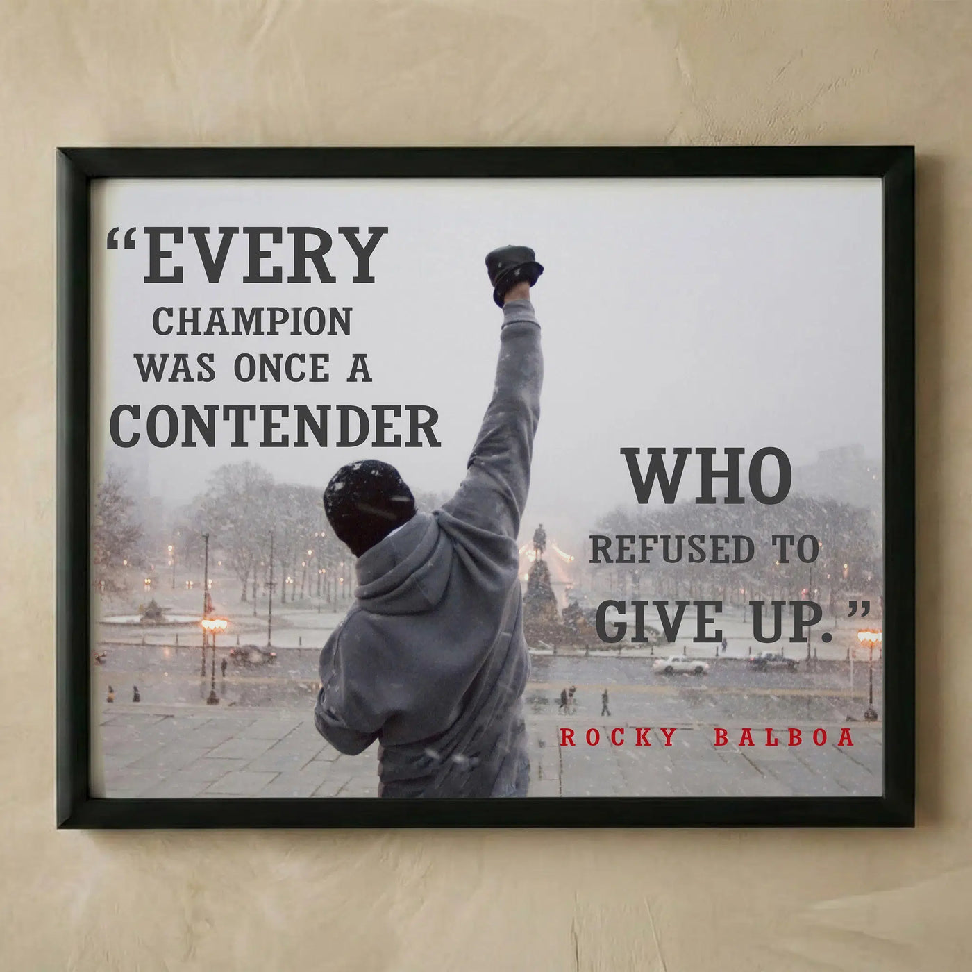 Rocky Balboa inspirational motivational wall art