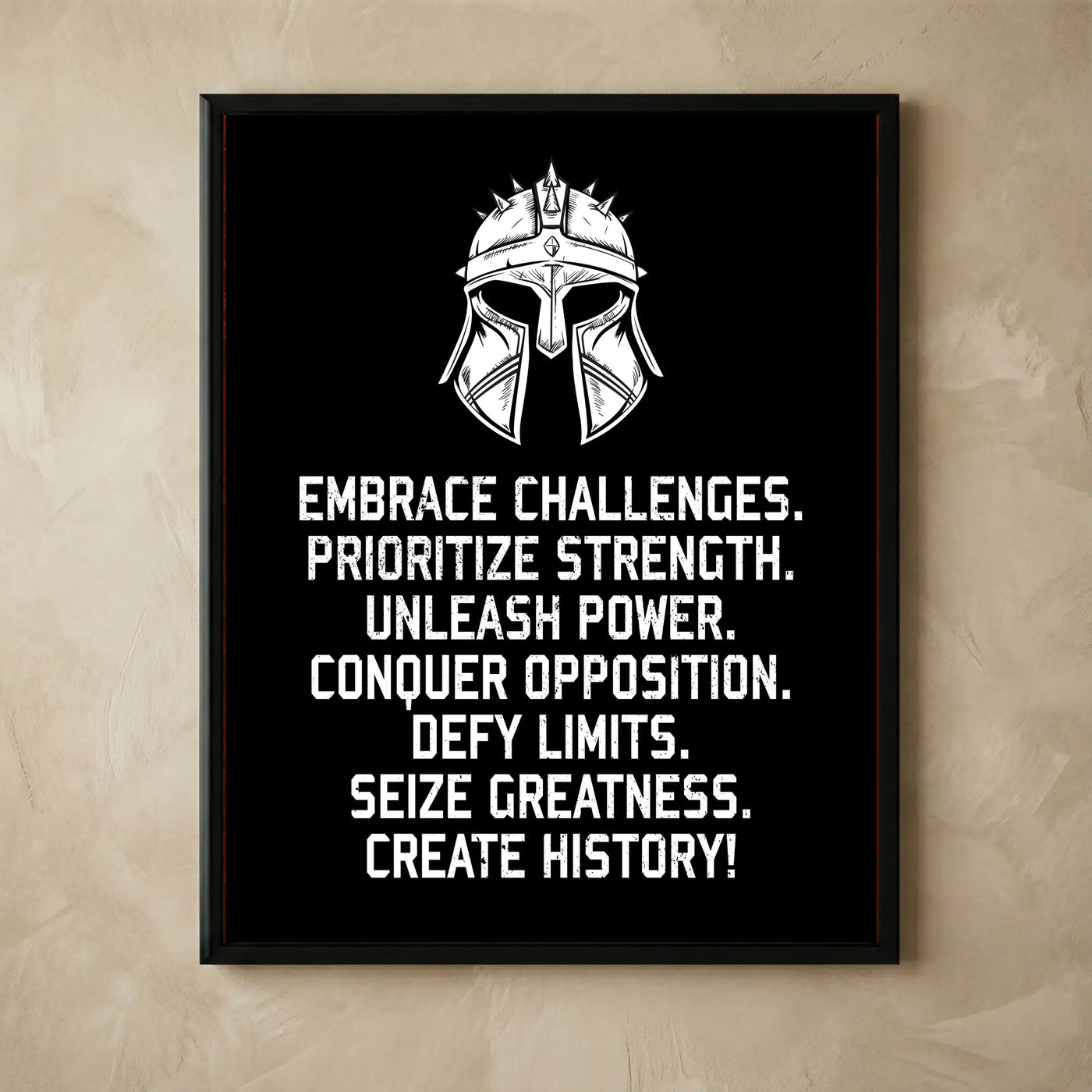 Spartan motivational wall art 11x14