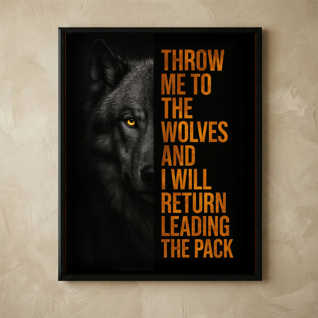 Alpha wolf motivational quote poster