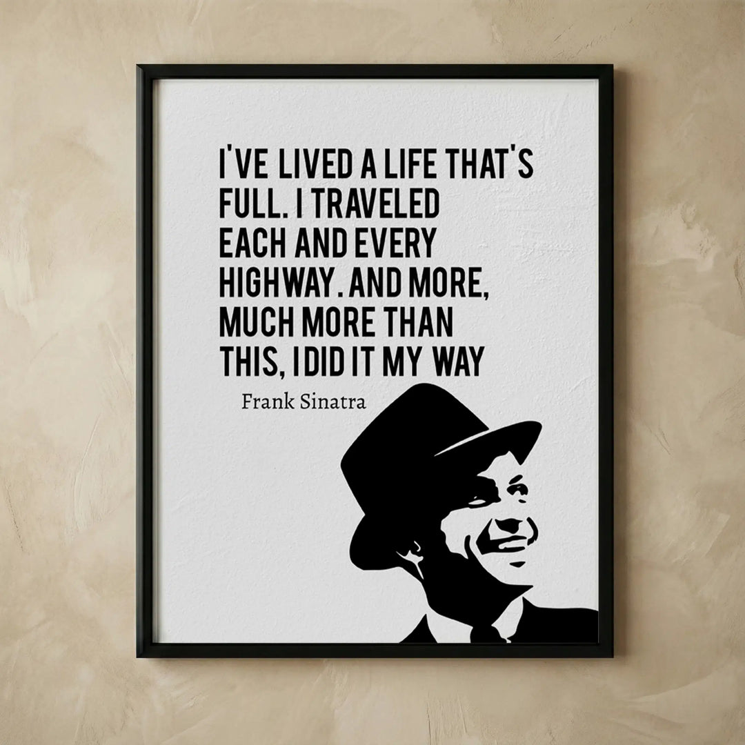 I Did It My Way song lyric wall art