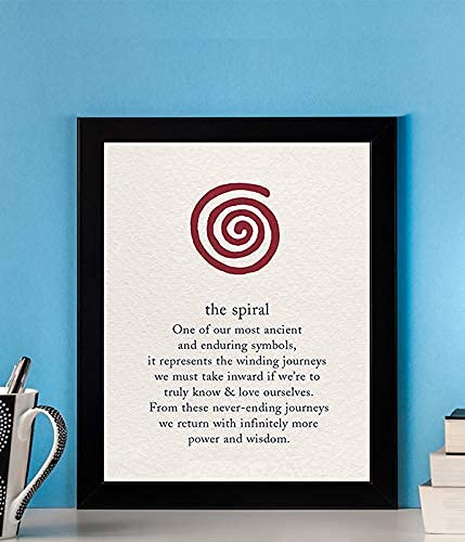 The Spiral Inspirational Wall Art Print -8 x 10 Print Wall Art Ready to Frame. Home-Office-Studio-School D?cor. This Spiritual Wall Print Represents Learning True Self To Maximize Your Full Power!